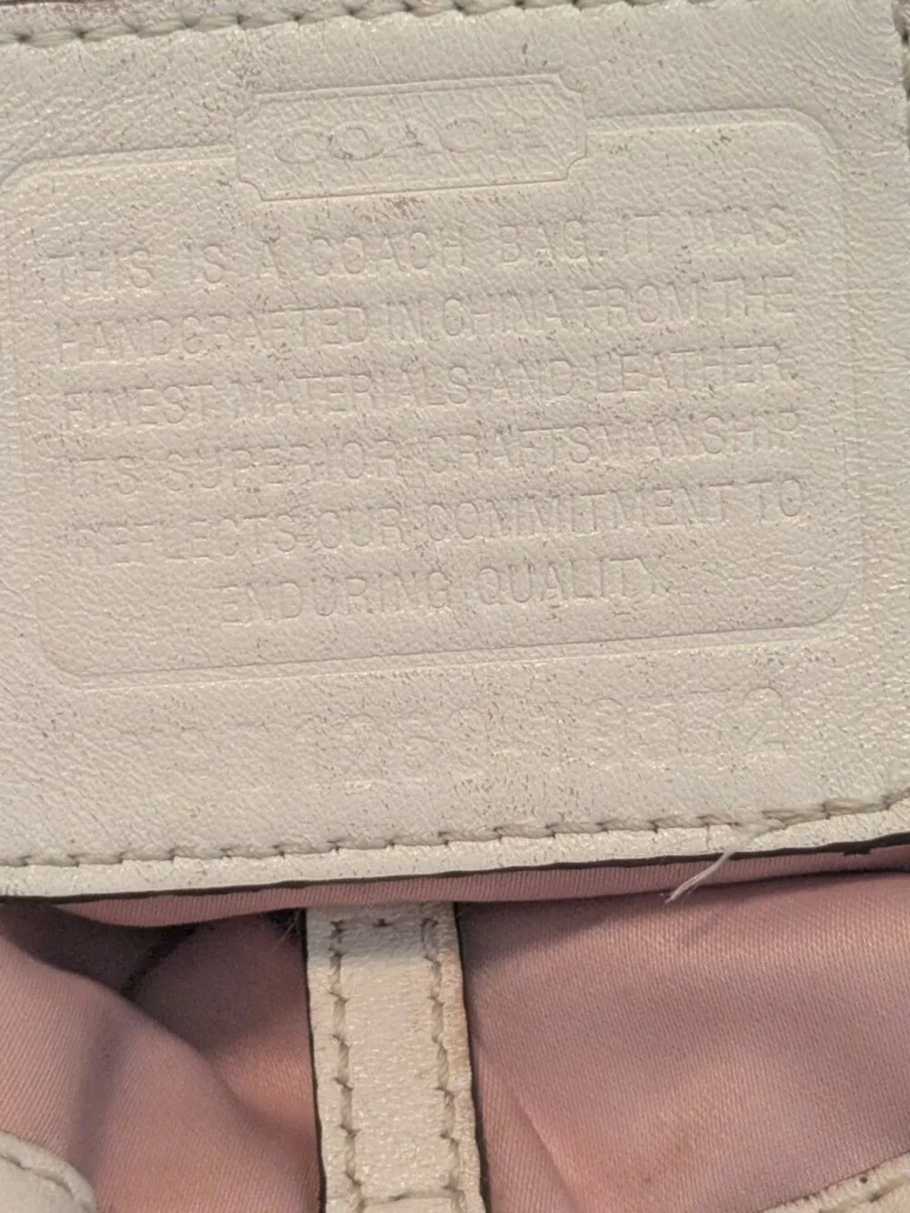 Coach Audrey Op Art Shantung Signature Pink & White Tote Crossbody 19572